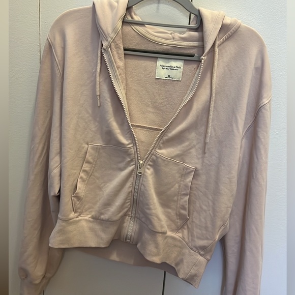 abercrombie & fitch Luxe Terry Wedge Full-Zip Sweatshirt, size XS - Picture 3 of 6